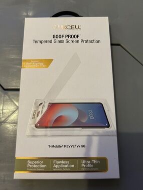 Goof Proof Tempered Glass Screen Protector for T‑Mobile REVVL V+ 5G - White